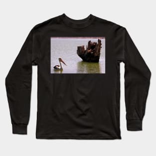 Pelican on lake Long Sleeve T-Shirt